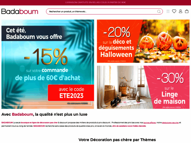 Bienvenue Au Ba Da Boum Com Page Badaboum Decoration Maison Mariage Fetes Bazar Discount En Ligne