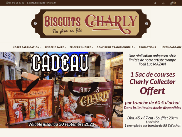 Biscuiterie en ligne, achat de biscuit Biscuits Charly