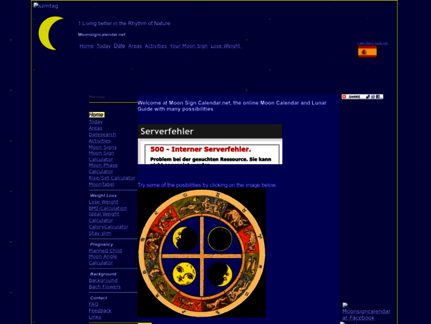 Bienvenue au calendrier-lunaire-online.net page - 1 Moon Sign Calendar
