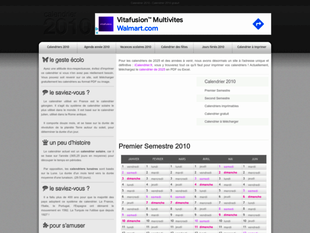 calendrier2010.net