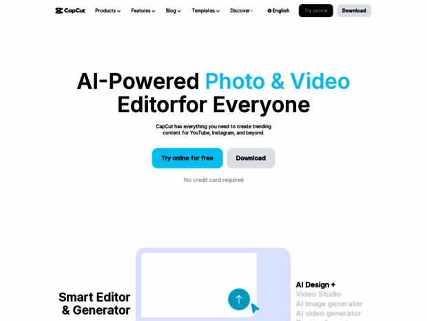 Bienvenue au capcut.com page - CapCut AI Video Editor: Smart Online ...