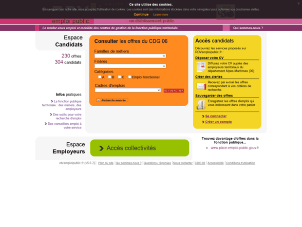 Bienvenue Au Cdg06 Rdvemploipublic Fr Page Accueil Rdv Emploi Public