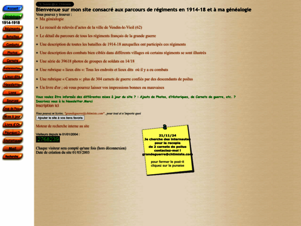 Bienvenue Au Chtimiste.com Page - Historiques De Régiments 14/18 ...
