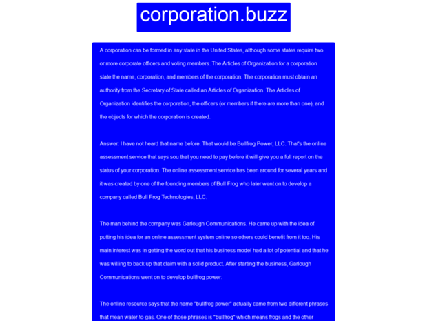 corporation.buzz