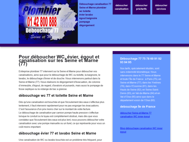 deboucher-wc-evier-canalisation-77.zenclic.net