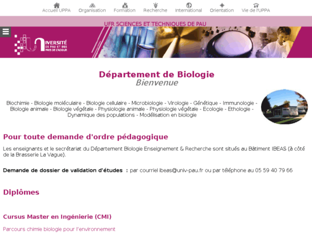 dep-biologie.univ-pau.fr