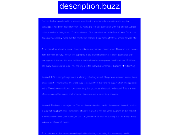 description.buzz