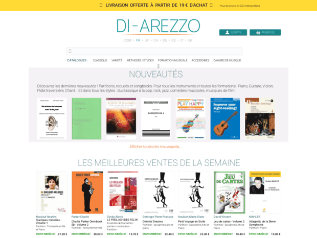 Bienvenue au di arezzo.fr page DI AREZZO Librairie Musicale