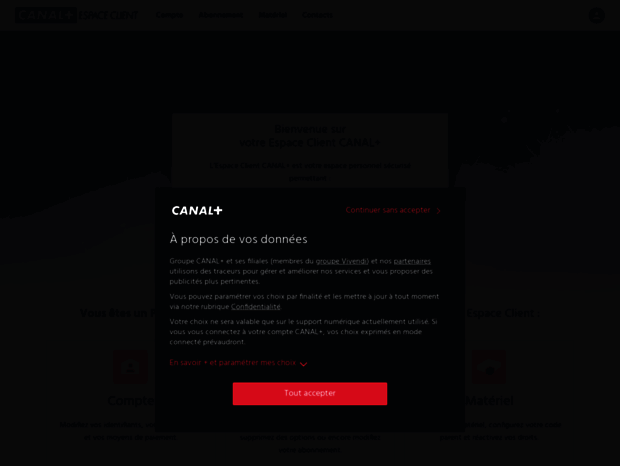 Bienvenue Au Espaceclientcanal canal plus Page Accueil Espace 