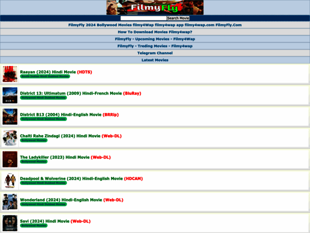 Bienvenue au filmyfly .in page FilmyFly 2024 Bollywood Movies filmy4Wap filmy4wap app