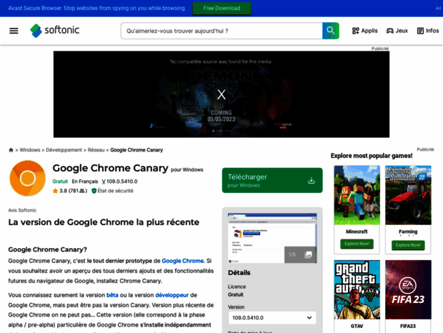 telecharger google chrome canary 64bits
