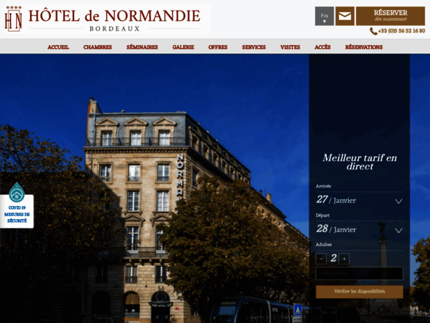 hotel-de-normandie-bordeaux.com