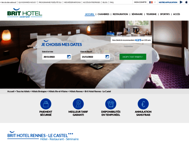 hotel-rennes-castel.brithotel.fr