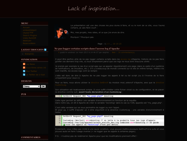 lackofinspiration.com