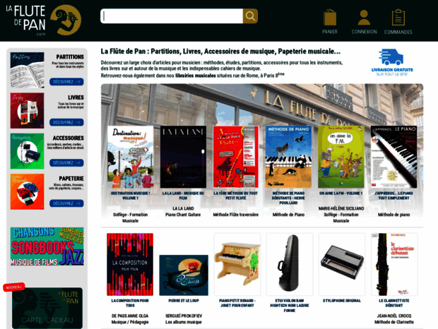 La Flûte de Pan - Partitions, livres, accessoires de musique et papeterie  musicale - Librairie musicale en ligne et en magasin