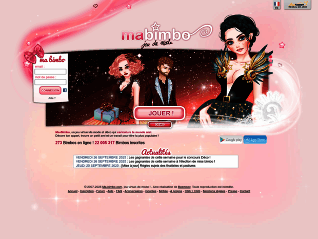 Bienvenue au ma-bimbo.com page - Ma Bimbo, jeu de mode ! Jeu de filles