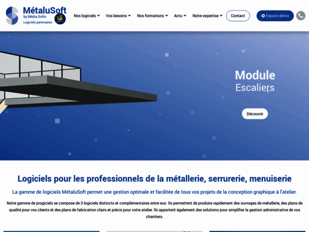 Bienvenue au metalusoft fr page Logiciels DAO CAO métallerie