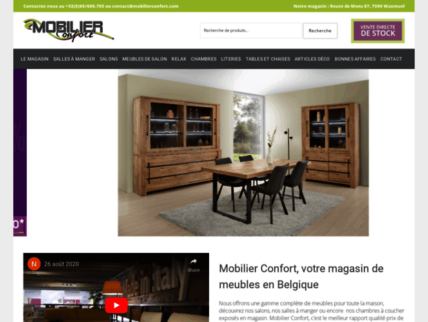 Mobilier Confort, le magasin de meubles en Belgique