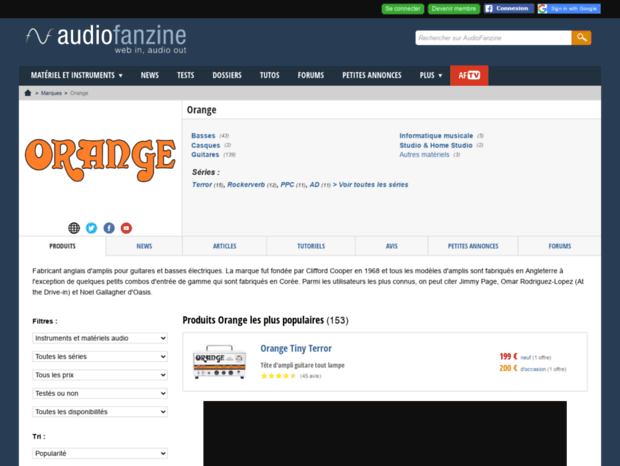 orange-amps.audiofanzine.com