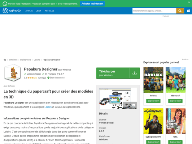 pepakura-designer.softonic.fr