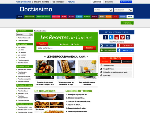 recettes.doctissimo.fr