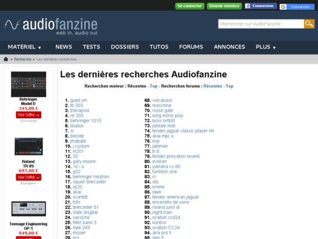 recherche.audiofanzine.com