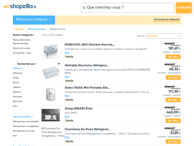 refrigerateurs.shopzilla.fr