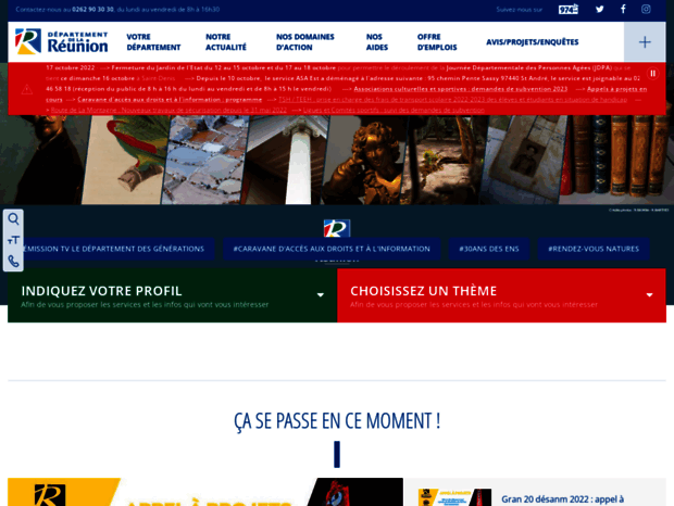 Page d'accueil Département de La Réunion