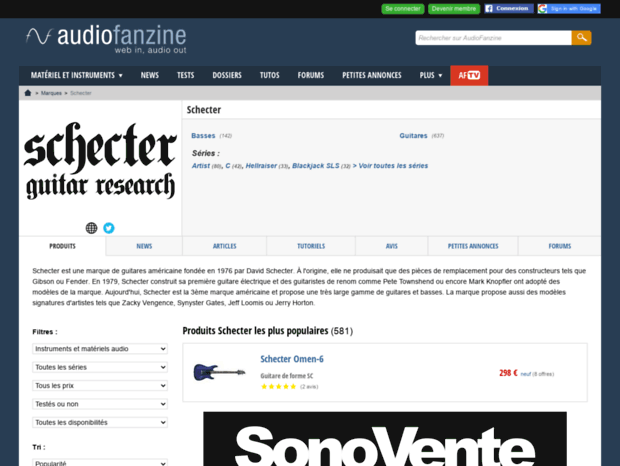 schecter.audiofanzine.com
