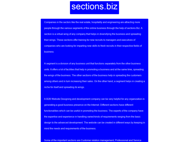 sections.biz