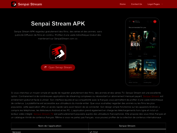 Bienvenue au senpaistream.com.co page - Senpai Stream - Films et séries ...