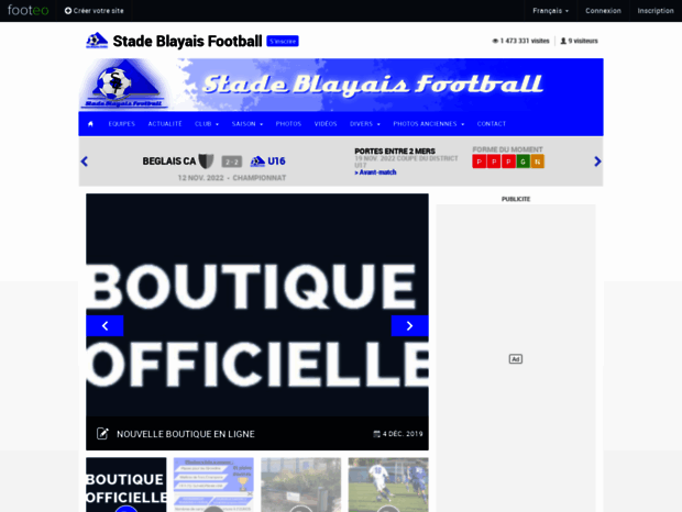 stadeblayaisfootball.footeo.com