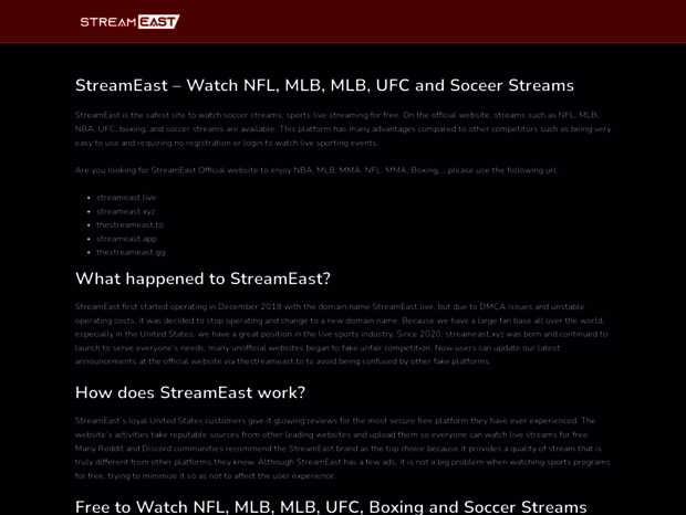 Bienvenue au streameast.city page - Streameast.city - streameast ...