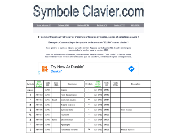 symbole-clavier.com