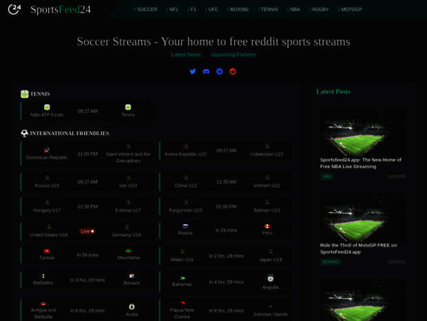 Bienvenue au the.sportsfeed24.app page - Sportsfeed24 - Soccer Streams