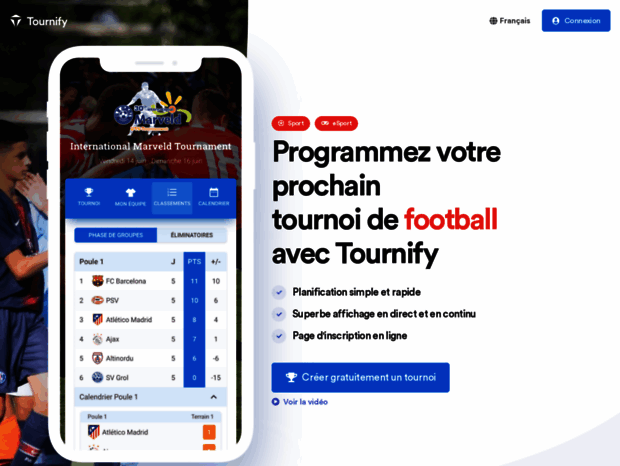 Bienvenue au tournify.fr page - Tournify | Planificateur de tournois en ...