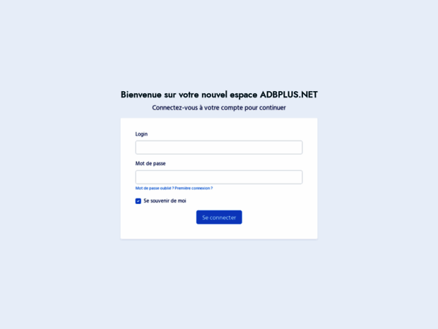 Bienvenue au adbplus.net page - AdB+.NET.
