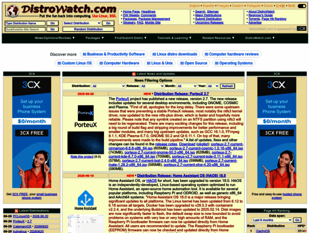 Bienvenue au distrowatch.com page - DistroWatch.com: Put the fun back ...