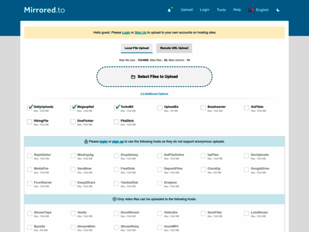 Bienvenue au mirrored.to page - Mirrored.to - Mirrorcreator - Upload ...